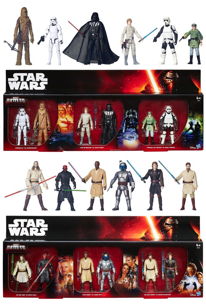 Descubre el apasionante mundo de Star Wars Battle Packs de 6 Figuras Epic Battles 2015 Exclusive.