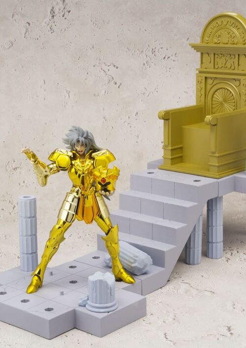 Descubre el apasionante mundo de Saint Seiya Soul of Gold Figura Saga de Geminis Saga Camara del Patriarca.