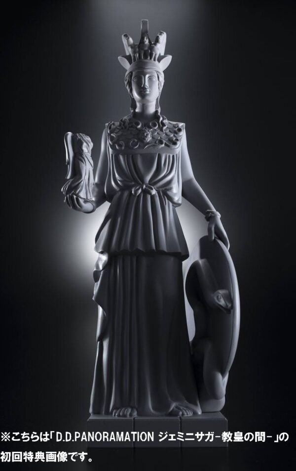 Descubre el apasionante mundo de Saint Seiya Soul of Gold Figura Saga de Geminis Saga Camara del Patriarca.