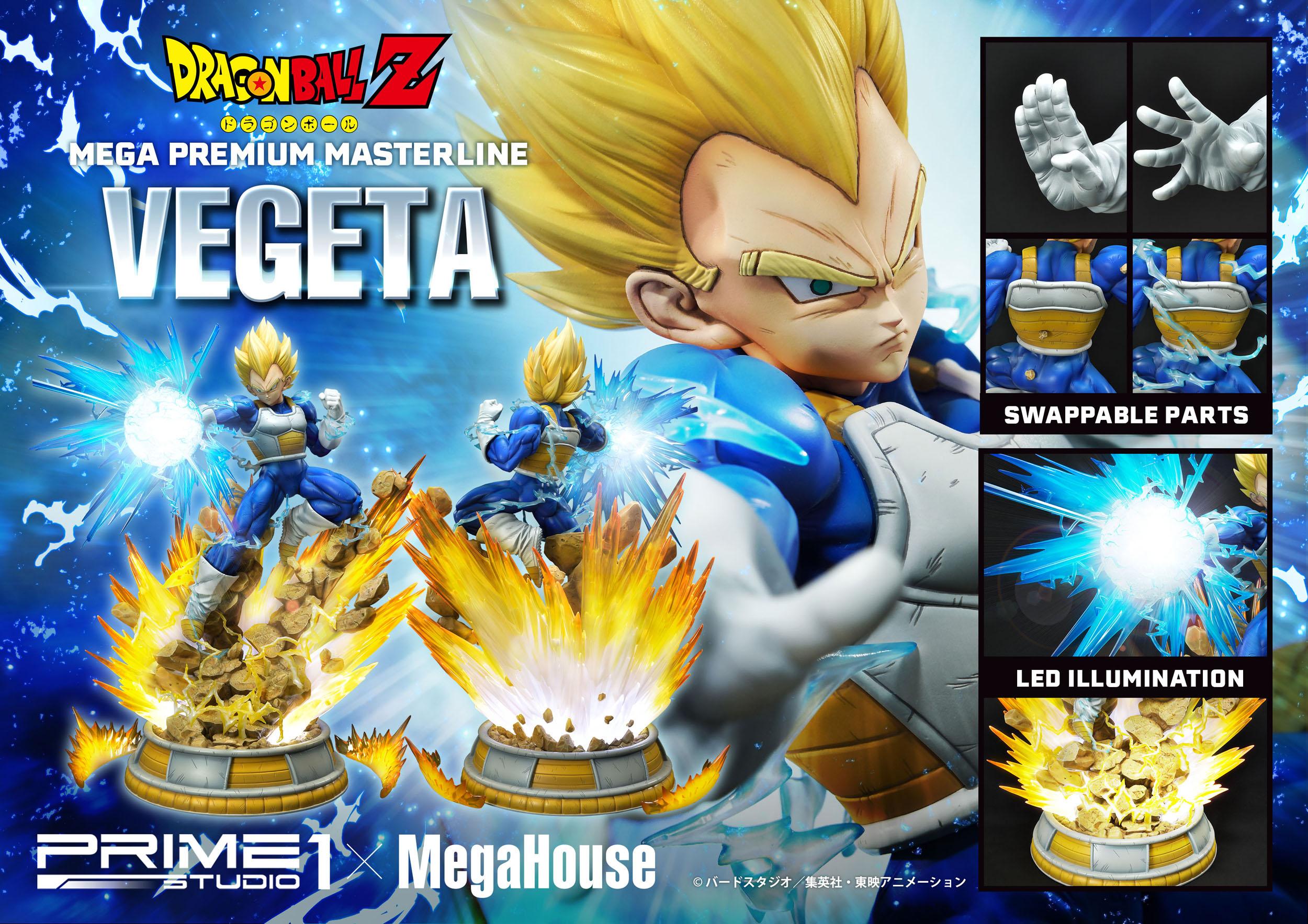 Descubre el apasionante mundo de Estatua Dragon Ball SS Vegeta 64cm.