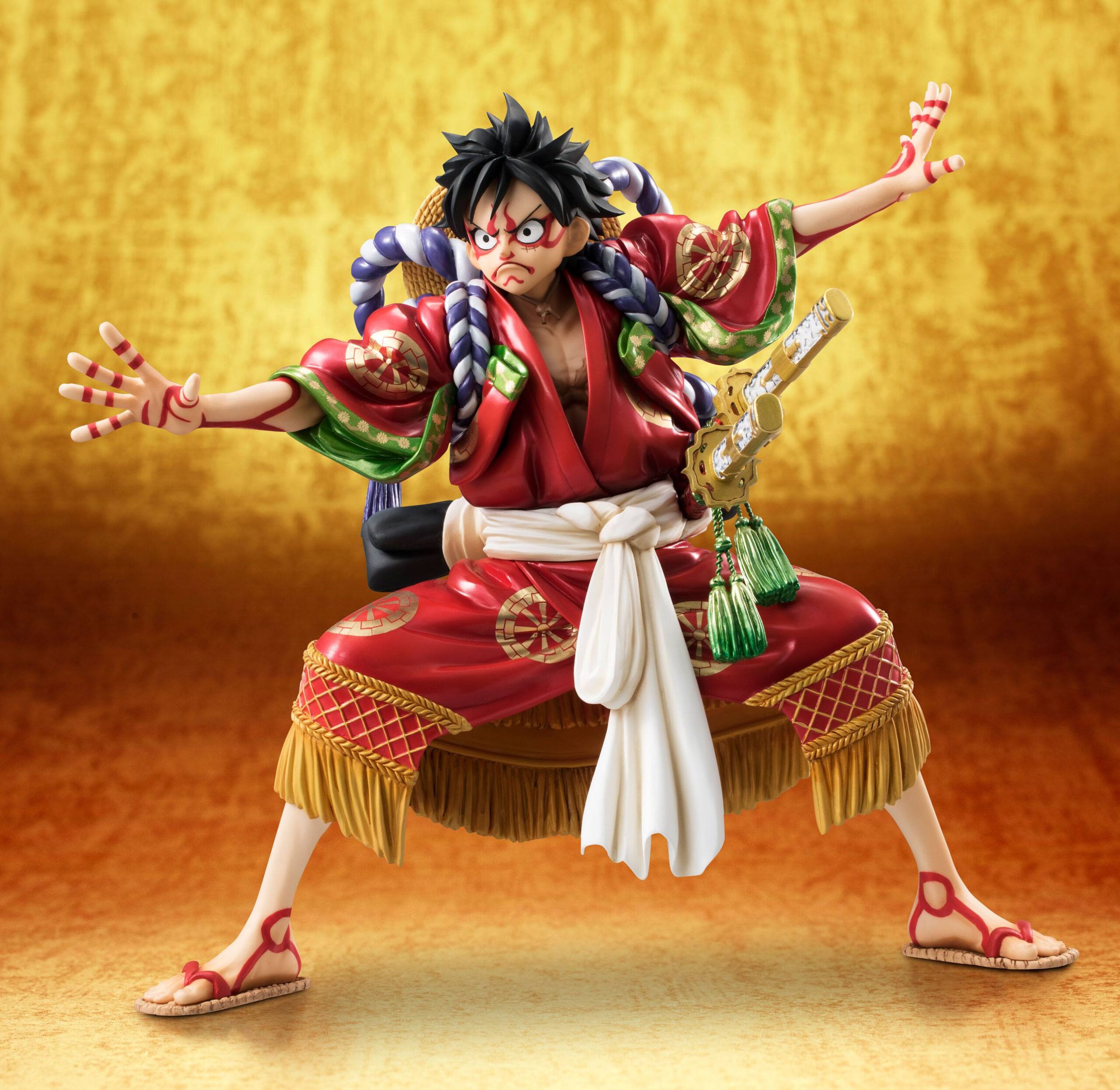 Descubre el apasionante mundo de One Piece Figura Excellent Model P.O.P. Monkey D. Luffy Kabuki Edition 21 cm.