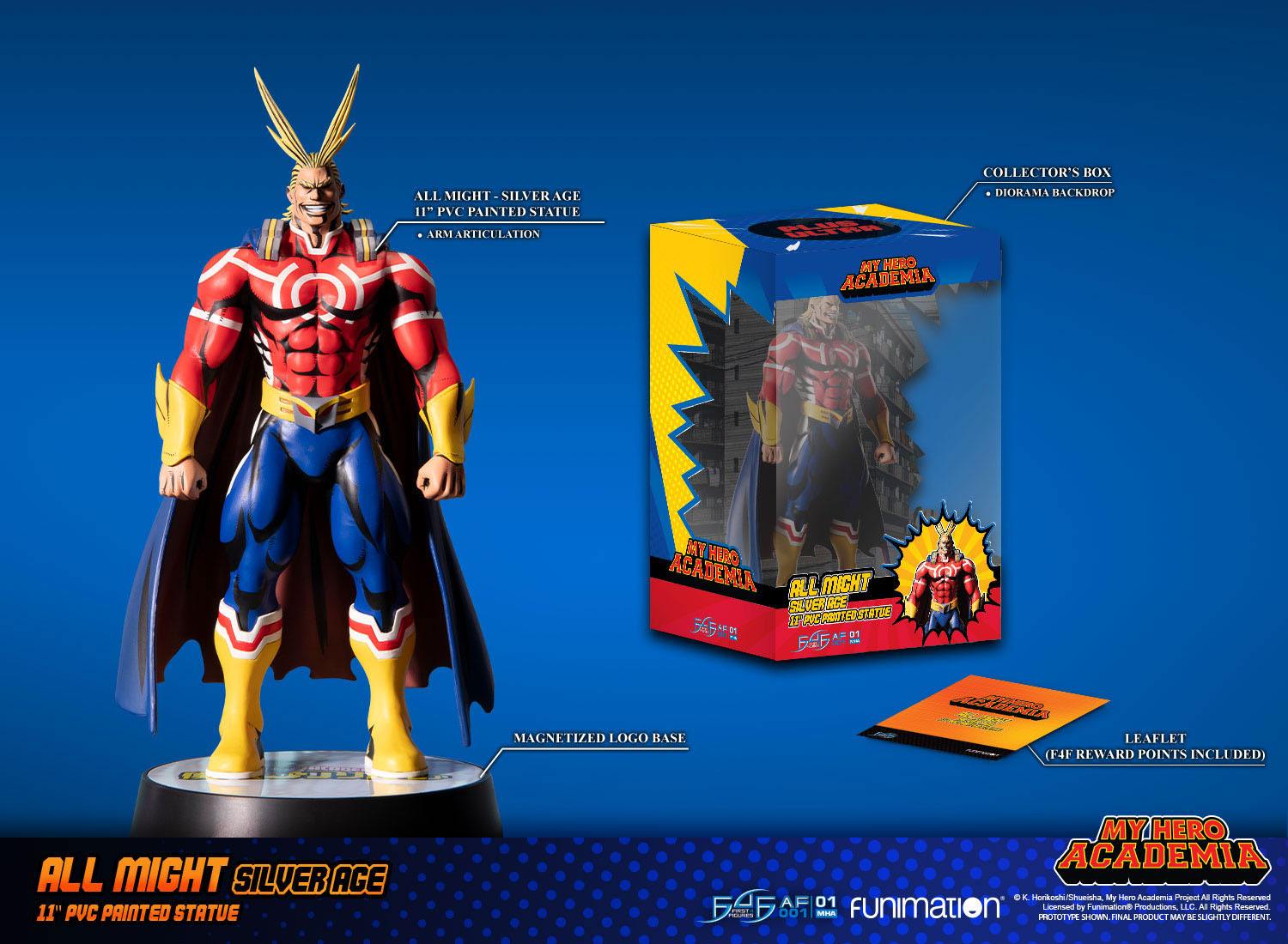 Descubre el apasionante mundo de Figura All Might Silver Age Standard.