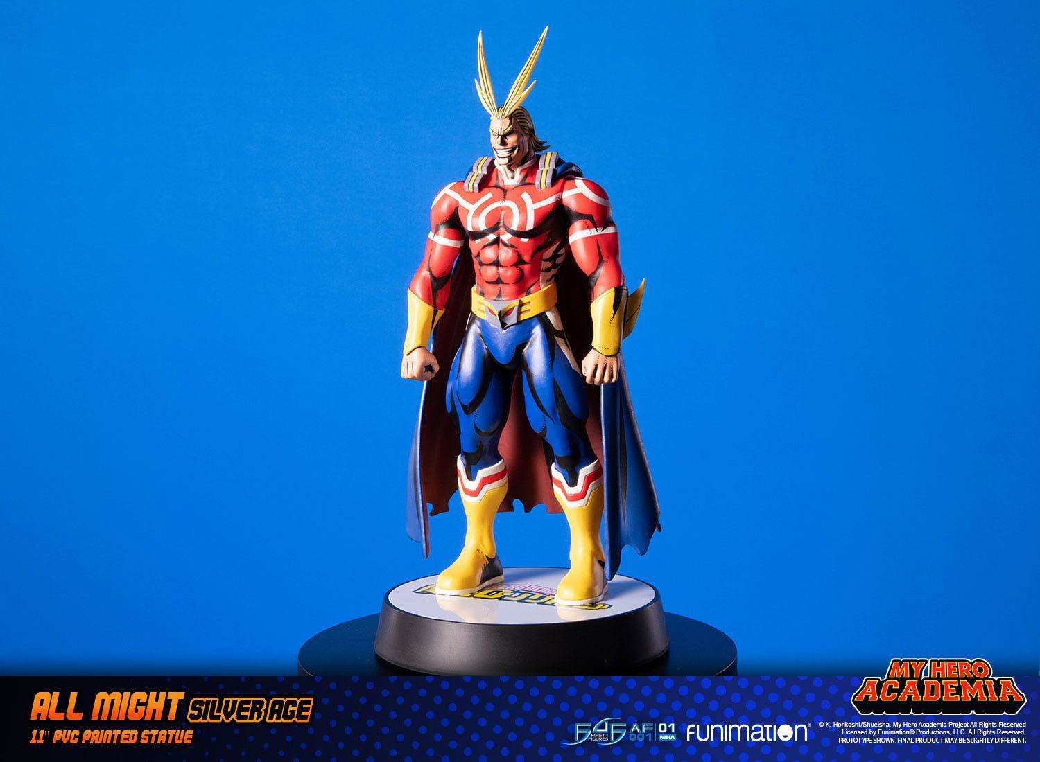 Descubre el apasionante mundo de Figura All Might Silver Age Standard.