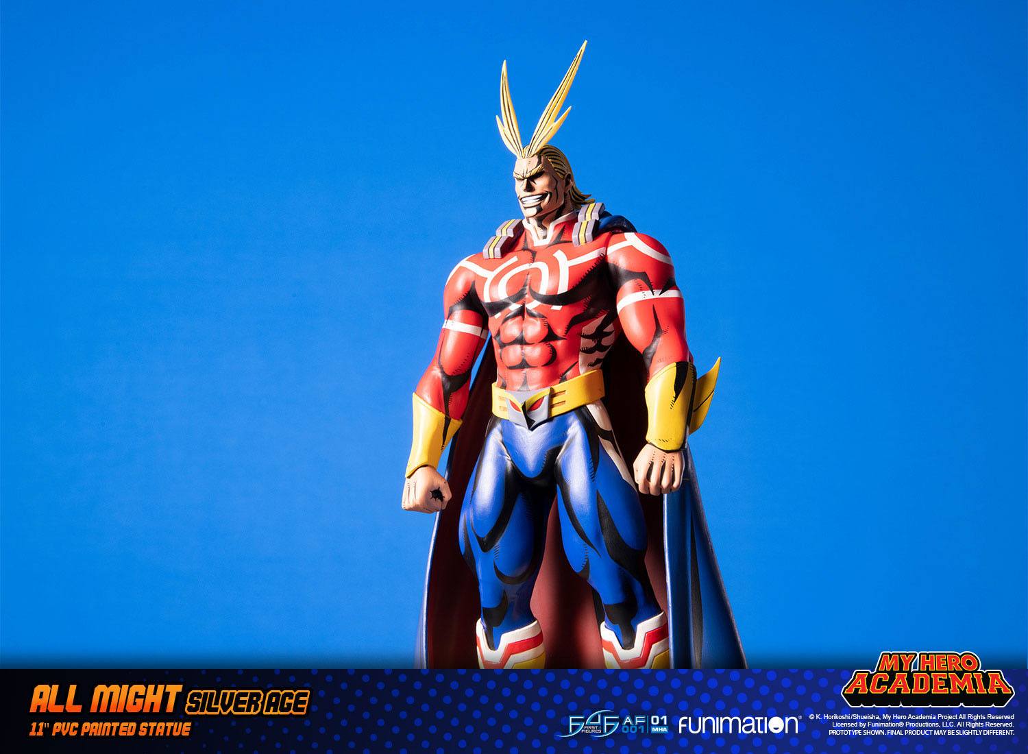 Descubre el apasionante mundo de Figura All Might Silver Age Standard.