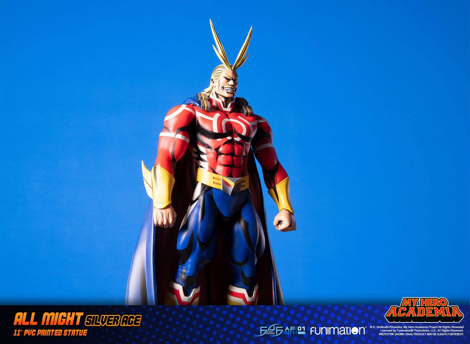 Descubre el apasionante mundo de Figura All Might Silver Age Standard.