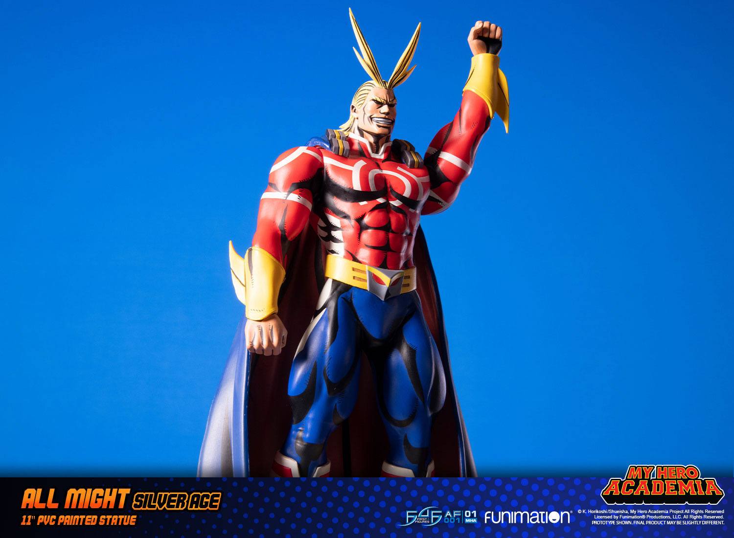 Descubre el apasionante mundo de Figura All Might Silver Age Standard.