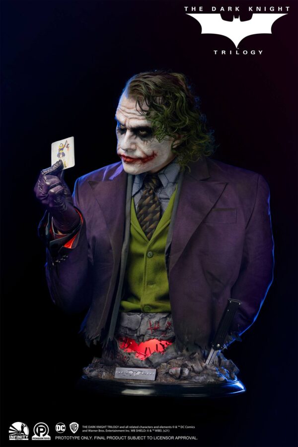 Descubre el apasionante mundo de Busto tamaño real Joker Dark Knight.