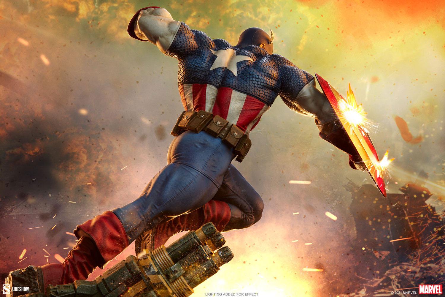 Descubre el apasionante mundo de Estatua Premium Format Captain America.