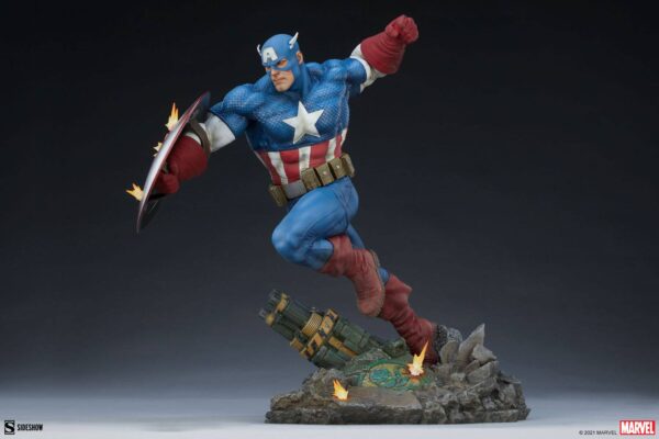 Descubre el apasionante mundo de Estatua Premium Format Captain America.
