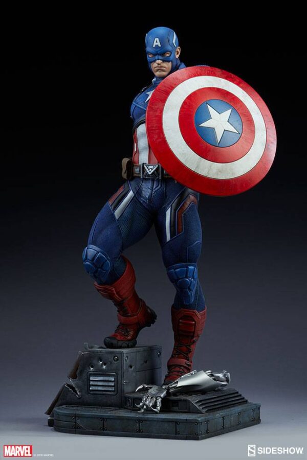 Descubre el apasionante mundo de Estatua Premium Format Captain America.