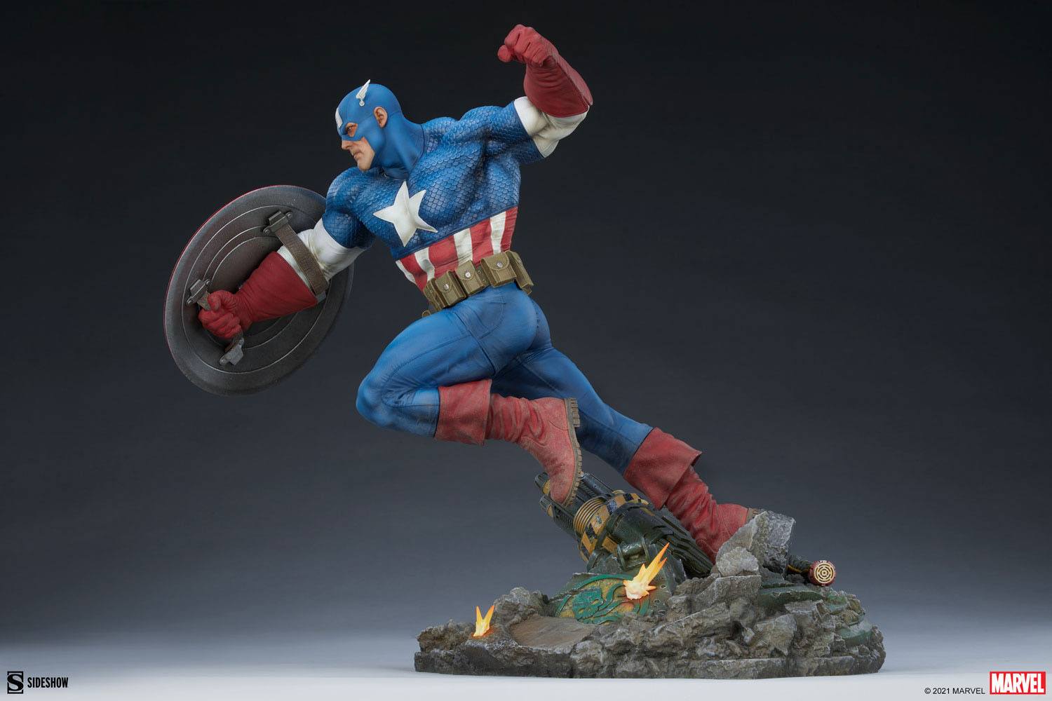 Descubre el apasionante mundo de Estatua Premium Format Captain America.