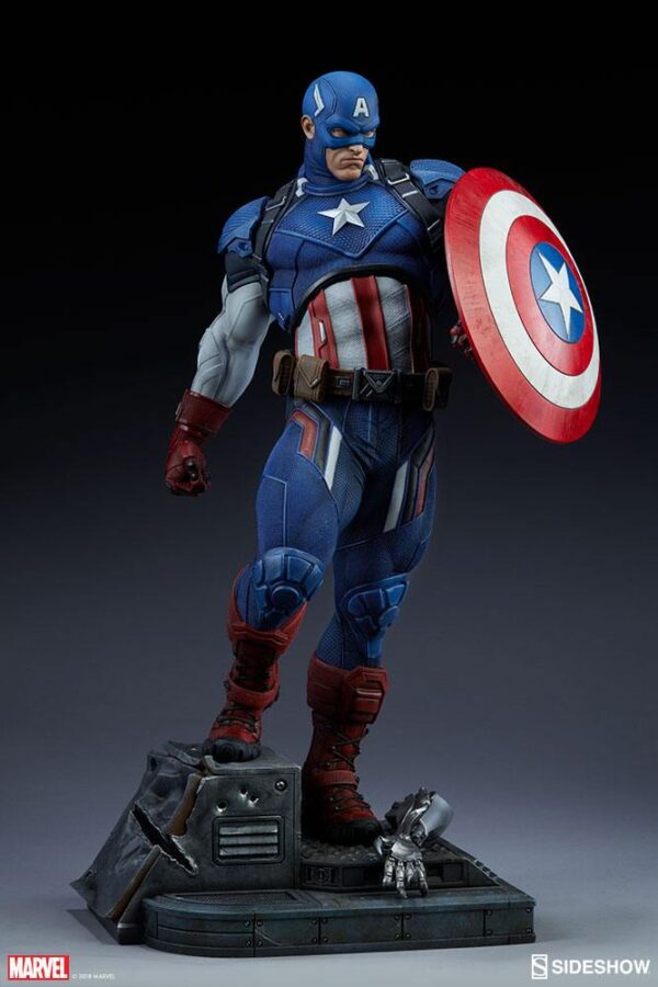 Descubre el apasionante mundo de Estatua Premium Format Captain America.