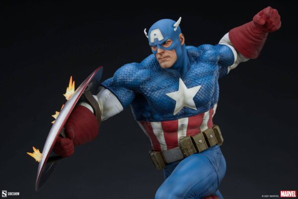Descubre el apasionante mundo de Estatua Premium Format Captain America.