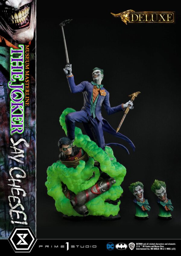 Descubre el apasionante mundo de Estatua The Joker Say Cheese Bonus.