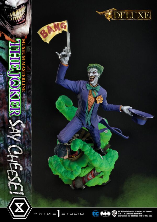 Descubre el apasionante mundo de Estatua The Joker Say Cheese Bonus.