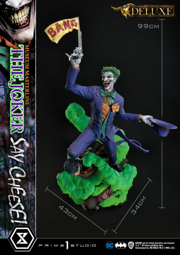 Descubre el apasionante mundo de Estatua The Joker Say Cheese Bonus.