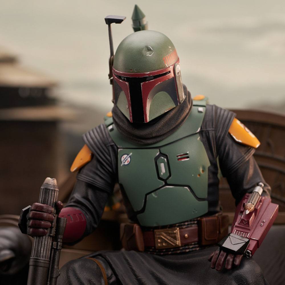 Descubre el apasionante mundo de Estatua Boba Fett on Throne.