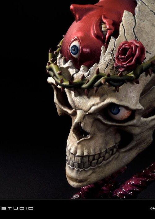 Descubre el apasionante mundo de Estatua Life Scale Behelit Skull.
