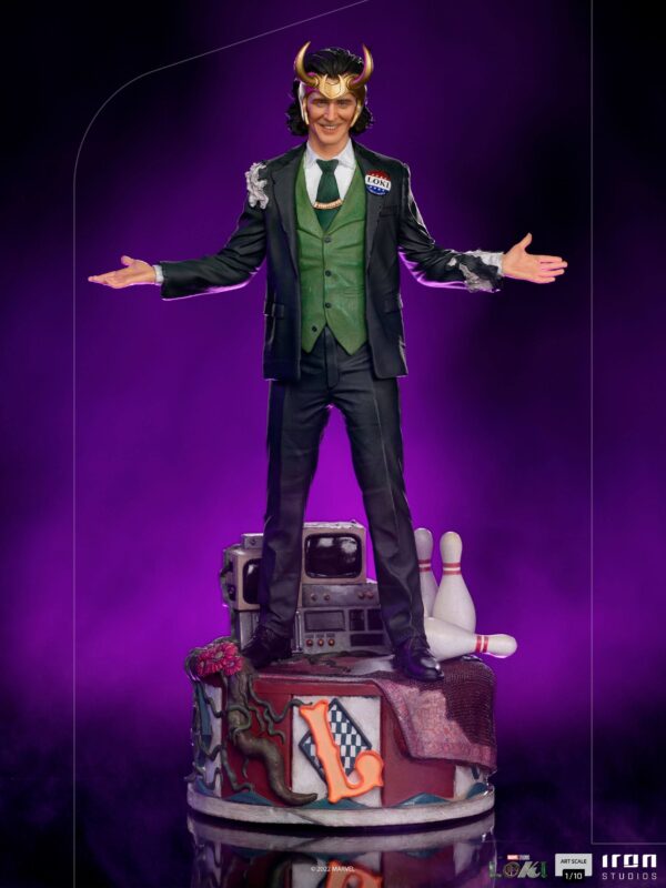 Descubre el apasionante mundo de Estatua Art Scale Loki President Variant.