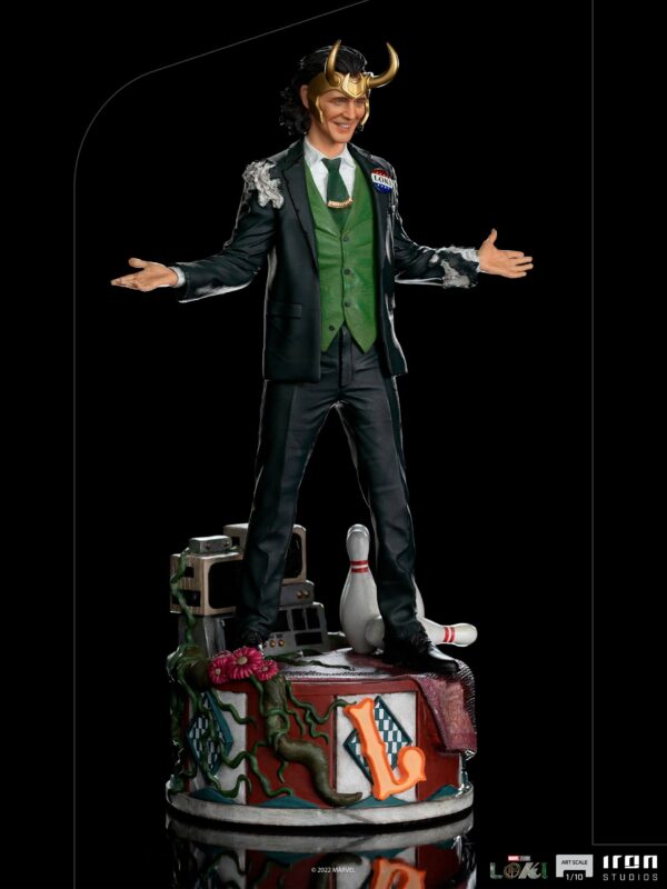 Descubre el apasionante mundo de Estatua Art Scale Loki President Variant.