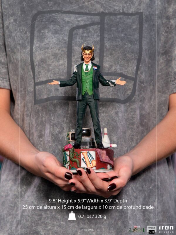 Descubre el apasionante mundo de Estatua Art Scale Loki President Variant.