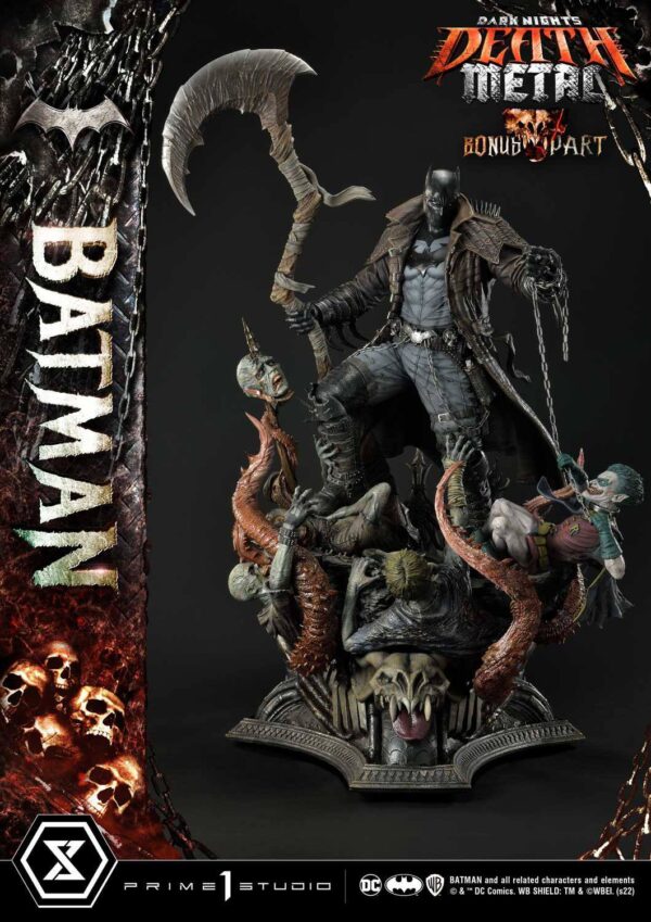 Descubre el apasionante mundo de Estatua Death Metal Batman Deluxe.