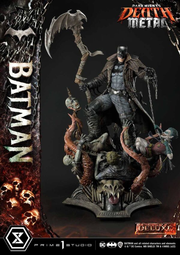 Descubre el apasionante mundo de Estatua Death Metal Batman Deluxe.