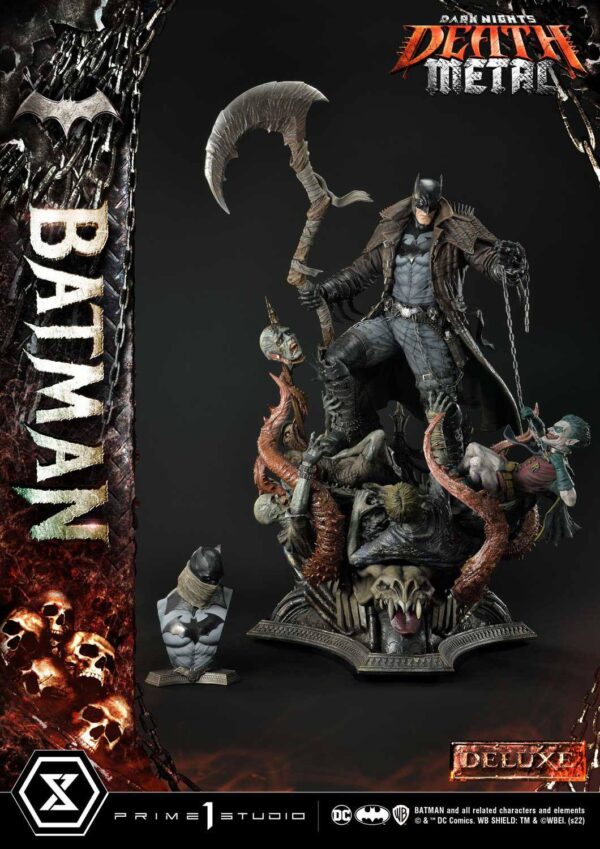 Descubre el apasionante mundo de Estatua Death Metal Batman Deluxe.
