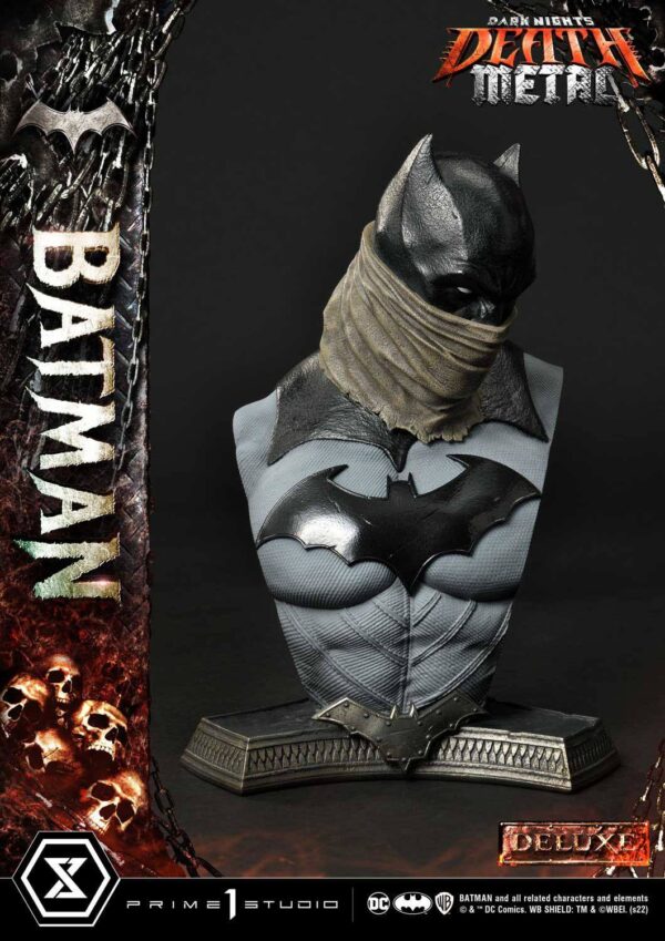 Descubre el apasionante mundo de Estatua Death Metal Batman Deluxe.