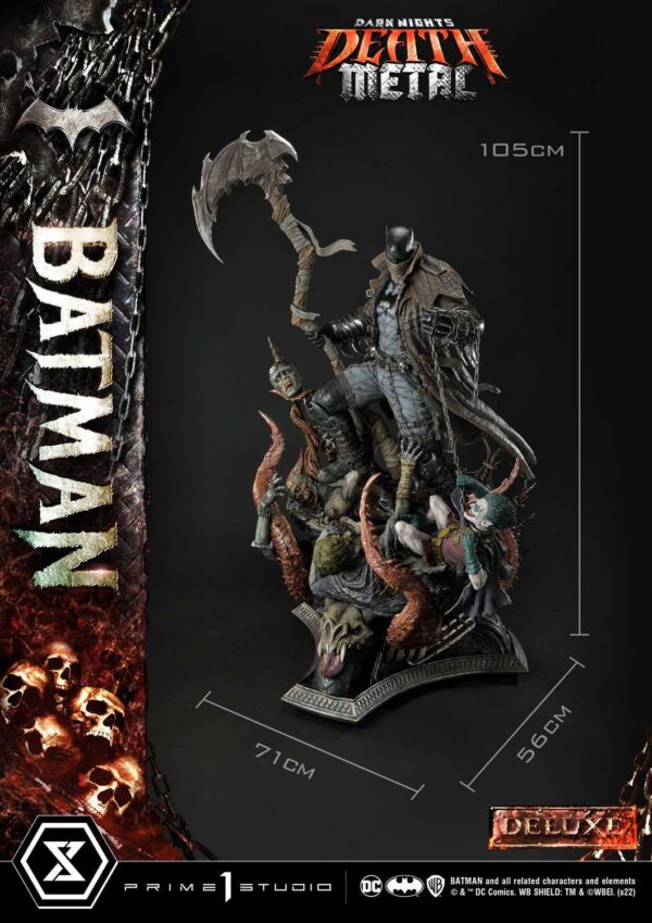 Descubre el apasionante mundo de Estatua Death Metal Batman Deluxe.