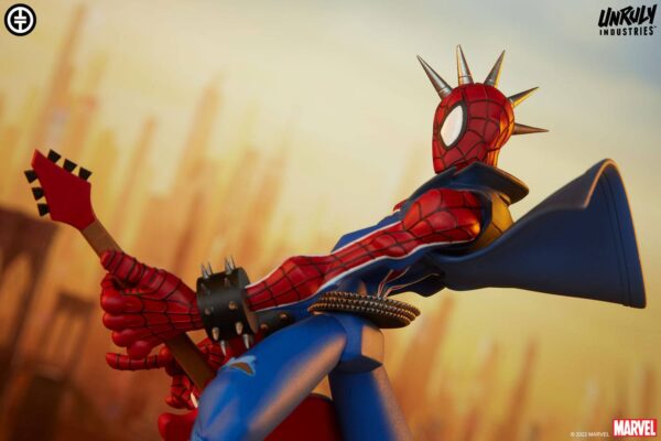 Descubre el apasionante mundo de Estatua Marvel Designer Spider Punk.