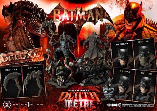 Descubre el apasionante mundo de Estatua Death Metal Batman Deluxe.