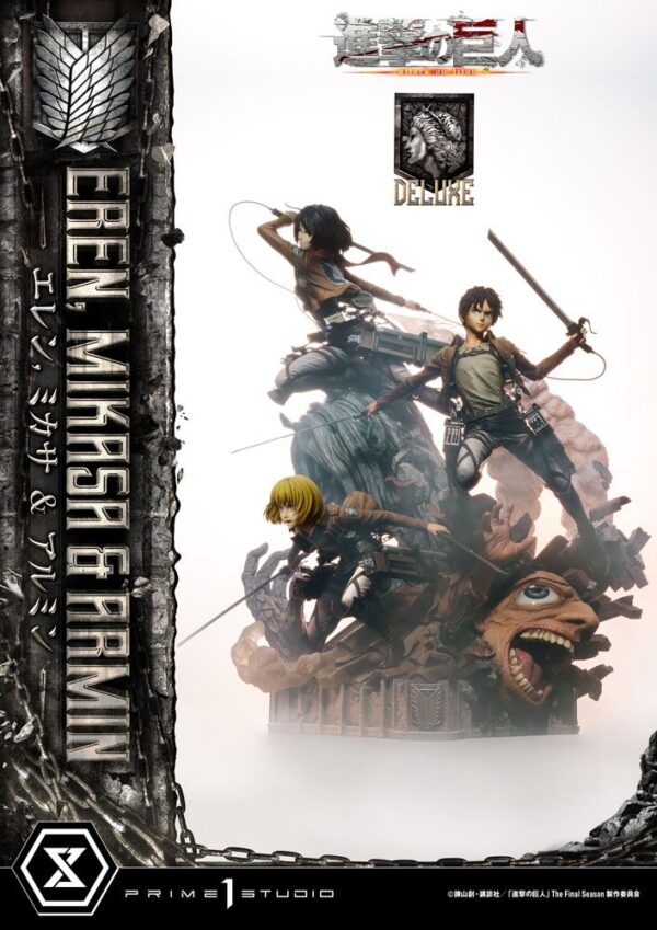 Descubre el apasionante mundo de Estatua Eren Mikasa y Armin Deluxe.
