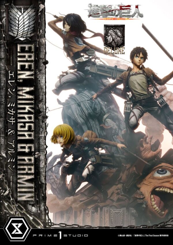 Descubre el apasionante mundo de Estatua Eren Mikasa y Armin Deluxe.