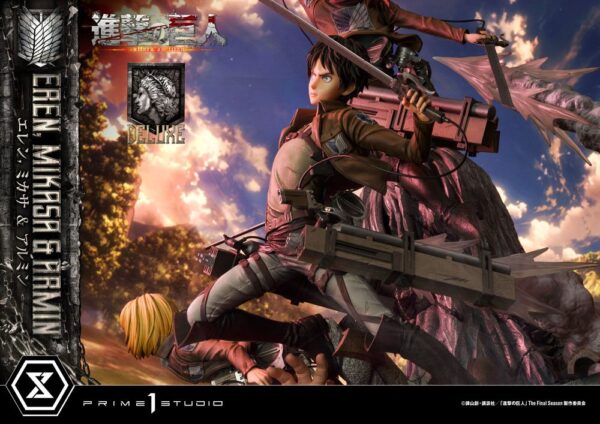 Descubre el apasionante mundo de Estatua Eren Mikasa y Armin Deluxe.