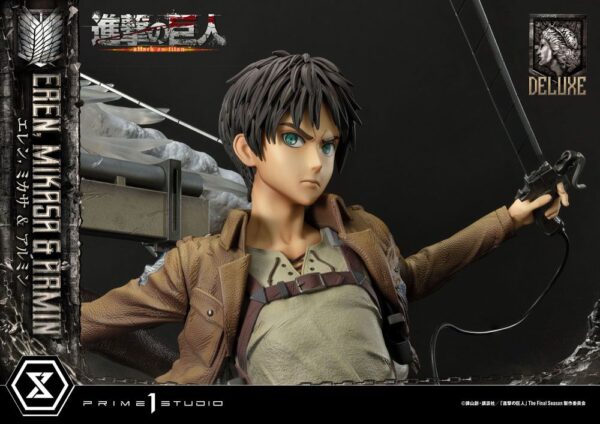 Descubre el apasionante mundo de Estatua Eren Mikasa y Armin Deluxe.