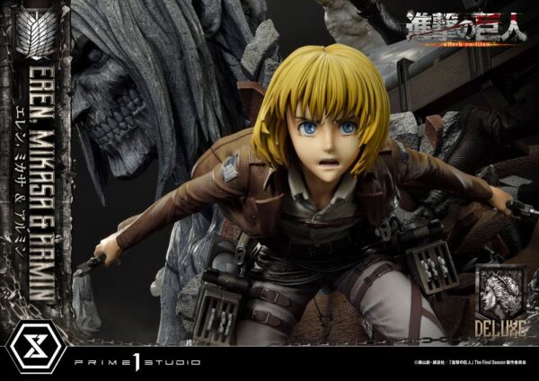 Descubre el apasionante mundo de Estatua Eren Mikasa y Armin Deluxe.