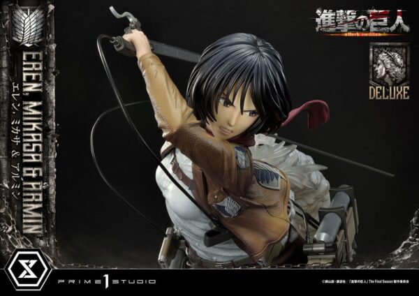 Descubre el apasionante mundo de Estatua Eren Mikasa y Armin Deluxe.