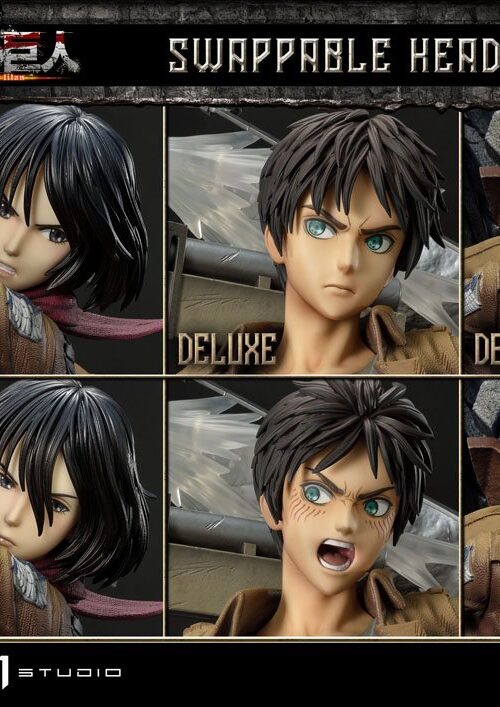 Descubre el apasionante mundo de Estatua Eren Mikasa y Armin Deluxe.