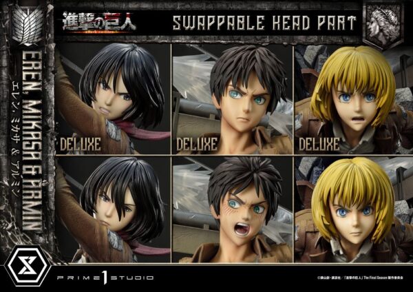Descubre el apasionante mundo de Estatua Eren Mikasa y Armin Deluxe.