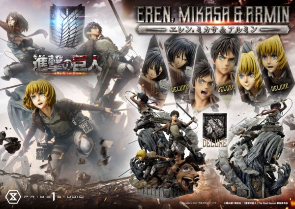 Descubre el apasionante mundo de Estatua Eren Mikasa y Armin Deluxe.