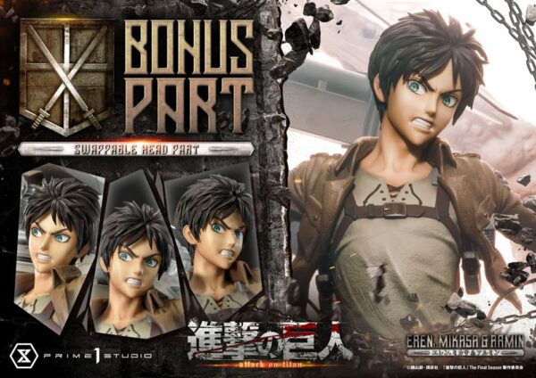 Descubre el apasionante mundo de Estatua Eren Mikasa y Armin Deluxe.