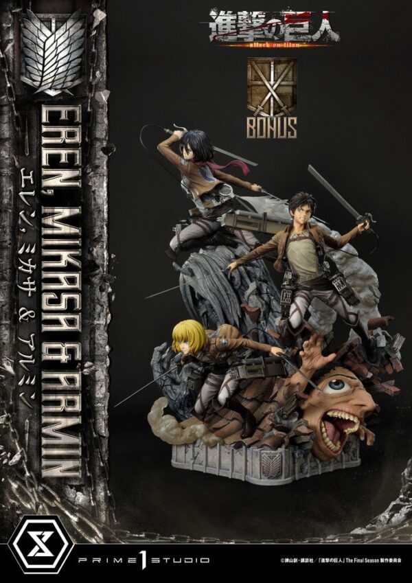Descubre el apasionante mundo de Estatua Eren Mikasa y Armin Deluxe.