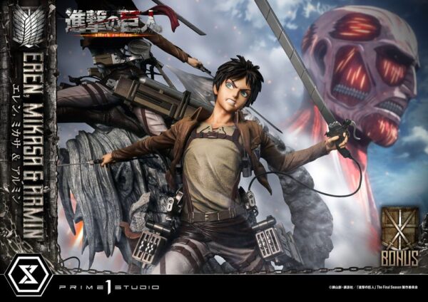 Descubre el apasionante mundo de Estatua Eren Mikasa y Armin Deluxe.