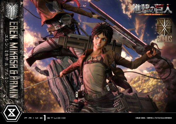 Descubre el apasionante mundo de Estatua Eren Mikasa y Armin Deluxe.