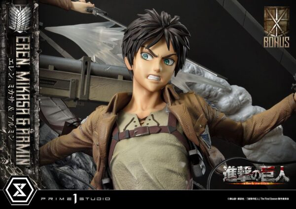 Descubre el apasionante mundo de Estatua Eren Mikasa y Armin Deluxe.