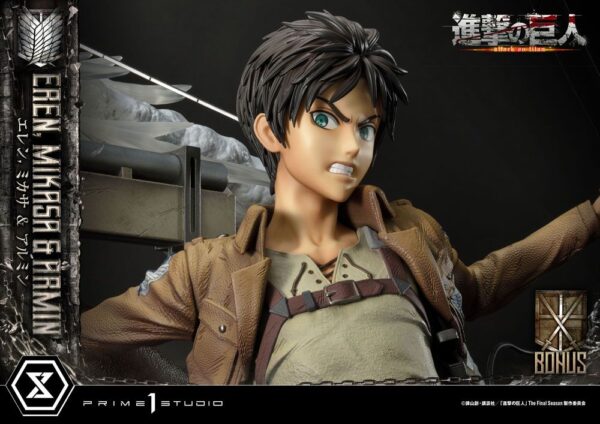 Descubre el apasionante mundo de Estatua Eren Mikasa y Armin Deluxe.