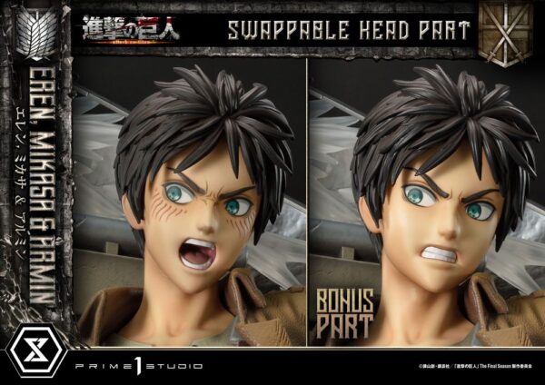 Descubre el apasionante mundo de Estatua Eren Mikasa y Armin Deluxe.