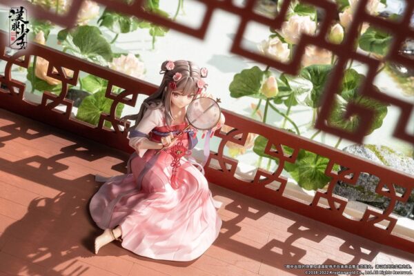 Descubre el apasionante mundo de Estatua Lotus Reflection Hanfu Girls.