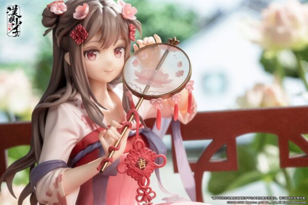 Descubre el apasionante mundo de Estatua Lotus Reflection Hanfu Girls.